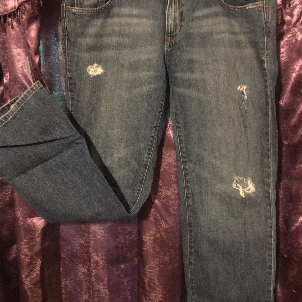 Old Navy distressed whisker jeans